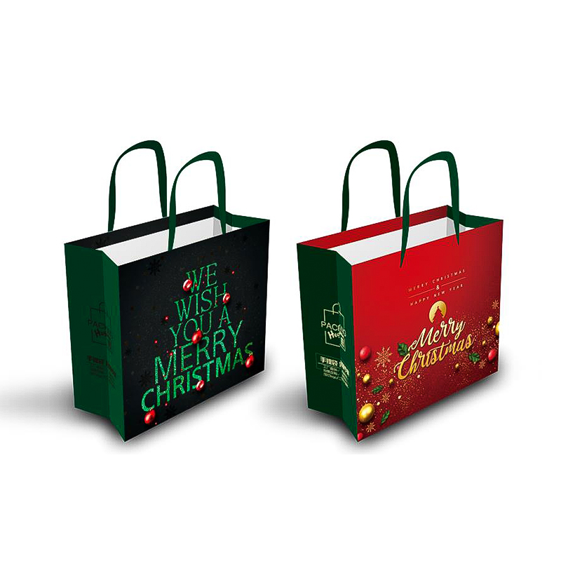 Sacos de presente de papel de natal com alças